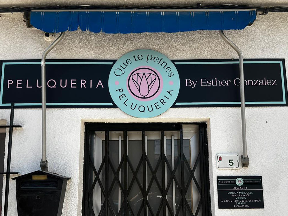 Rótulo de Fachada Peluquería